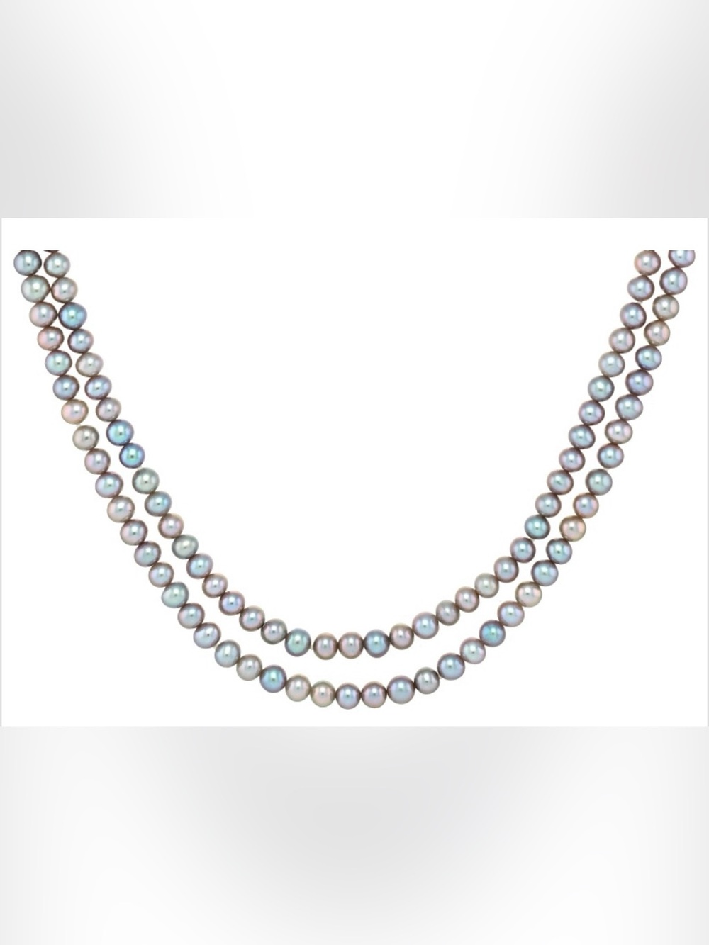 Platinum Cultured Freshwater Pearl Endless Strand Necklace